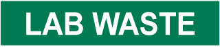 Lab Waste Pipe Label