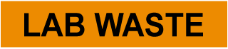 Lab Waste Pipe Label
