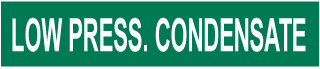 Low Press Condensate Pipe Label