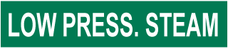Low Press. Steam Pipe Label