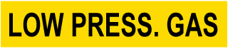 Low Press. Gas Pipe Label
