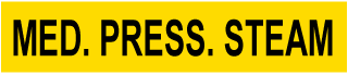Med. Press. Steam Pipe Label