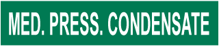 Med Press Condensate Pipe Label
