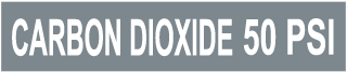 Carbon Dioxide 50 Psi Pipe Label