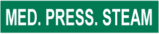 Med. Press. Steam Pipe Label