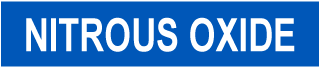 Nitrous Oxide Pipe Label