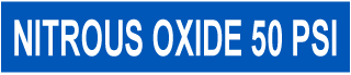 Nitrous Oxide 50 Psi Pipe Label