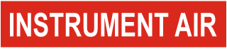 Instrument Air Pipe Label