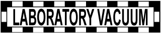 Laboratory Vacuum Pipe Label