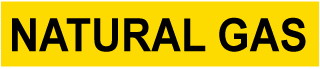 Natural Gas Pipe Label