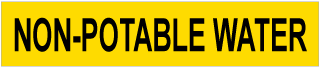 Non-Potable Water Pipe Label