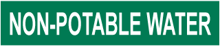 Non-Potable Water Pipe Label