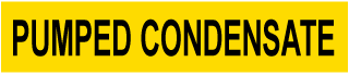 Pumped Condensate Pipe Label