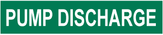 Pump Discharge Pipe Label