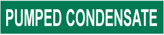 Pumped Condensate Pipe Label