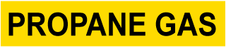 Propane Gas Pipe Label