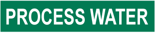 Process Water Pipe Label