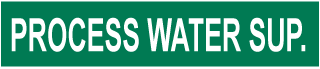 Process Water Sup. Pipe Label