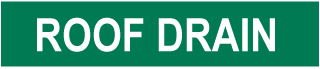 Roof Drain Pipe Label