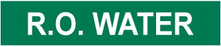 R.O. Water Pipe Label