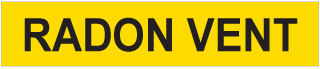 Radon Vent Pipe Label