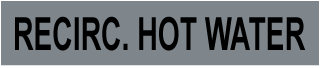 Recirc. Hot Water Self-Adhesive Pipe Marker