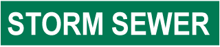 Storm Sewer Pipe Label