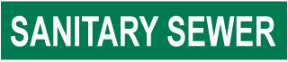 Sanitary Sewer Pipe Label