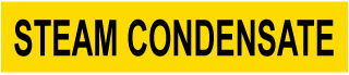 Steam Condensate Pipe Label