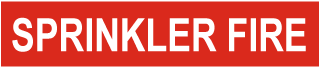 Sprinkler Fire Pipe Label