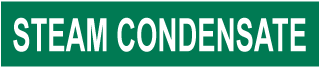 Steam Condensate Pipe Label