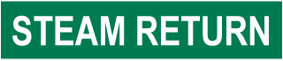 Steam Return Pipe Label
