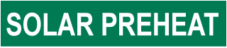 Solar Preheat Pipe Label