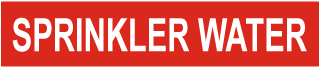 Sprinkler Water Pipe Label