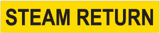 Steam Return Pipe Label
