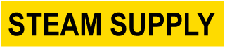 Steam Supply Pipe Label