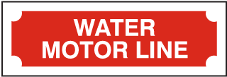 Water Motor Line Sign