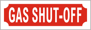 Gas Shut-Off Sign