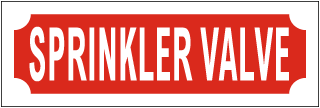 Sprinkler Valve Sign