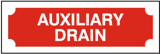 Auxiliary Drain Sign