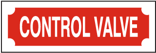 Control Valve Sign