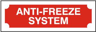 Anti-Freeze System Sign