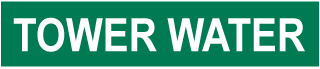 Tower Water Pipe Label