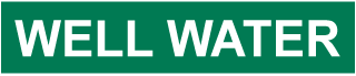 Well Water Pipe Label