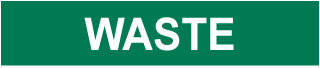 Waste Pipe Label