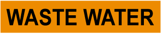 Waste Water Pipe Label