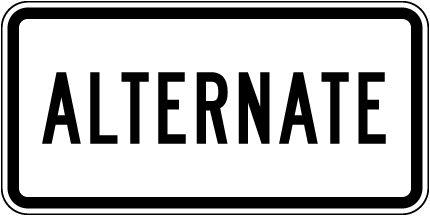 Alternative Route Marker Sign