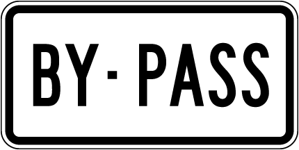 By-Pass Route Marker Sign