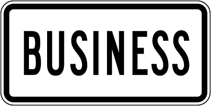 Business Route Marker Sign