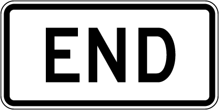 End Route Marker Sign